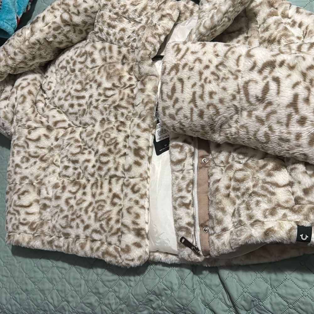 Leopard Print Faux Fur Jacket